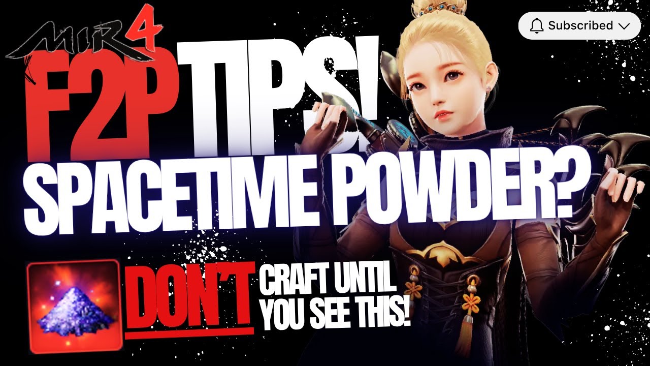 MIR4 F2P | STOP Crafting Spacetime Powder! (Save Your Resources)