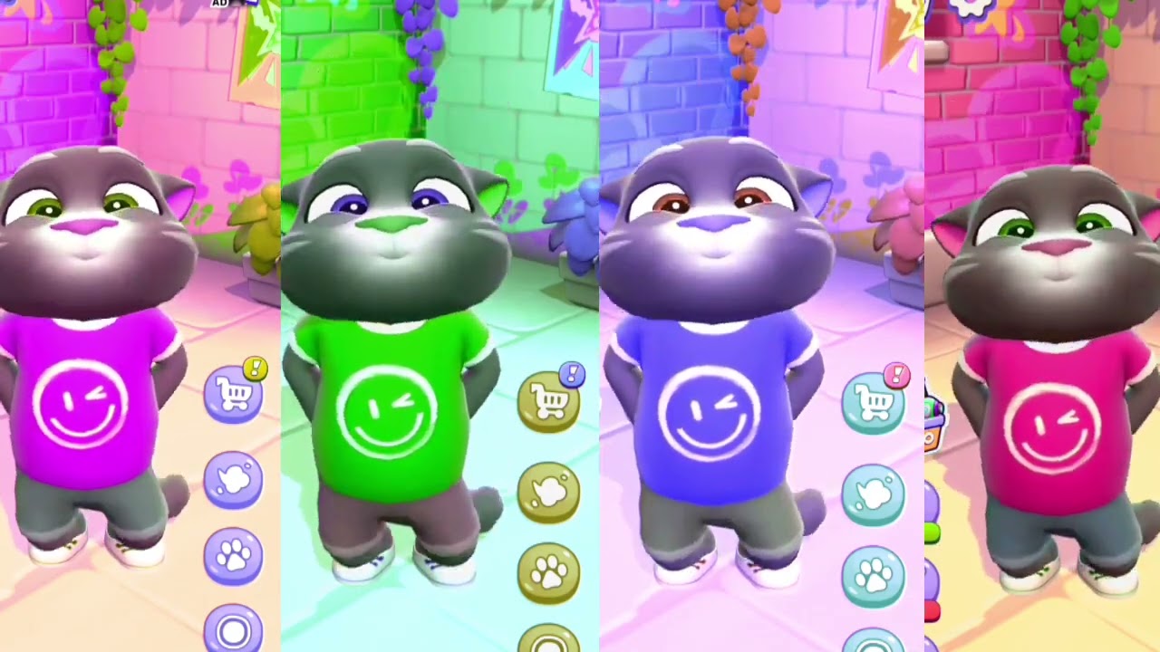 My talking tom funny video gameplay😂😂tom and jerry video colourful show😂tom ka nya roop aaya pasand😂