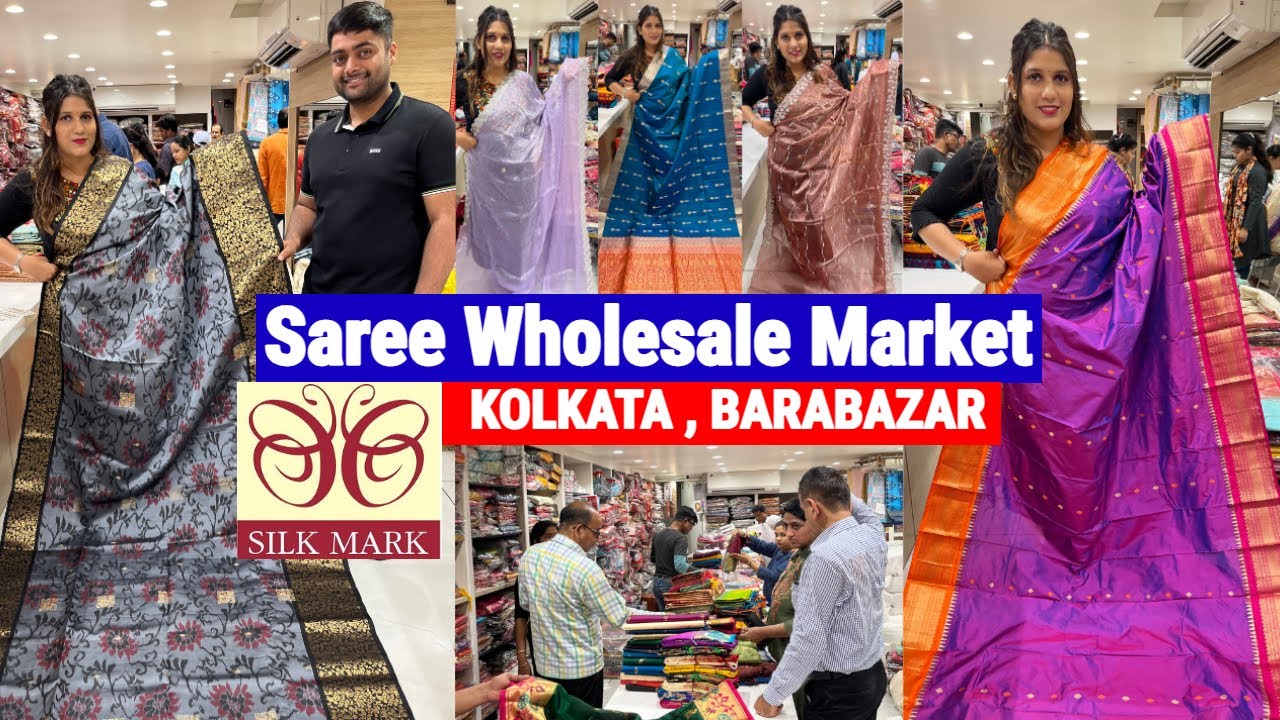 Pure Silk Mark Crepe katan, Pattu Silk, Patola, Dupion Silk Saree Wholesale Market Kolkata Barabazar