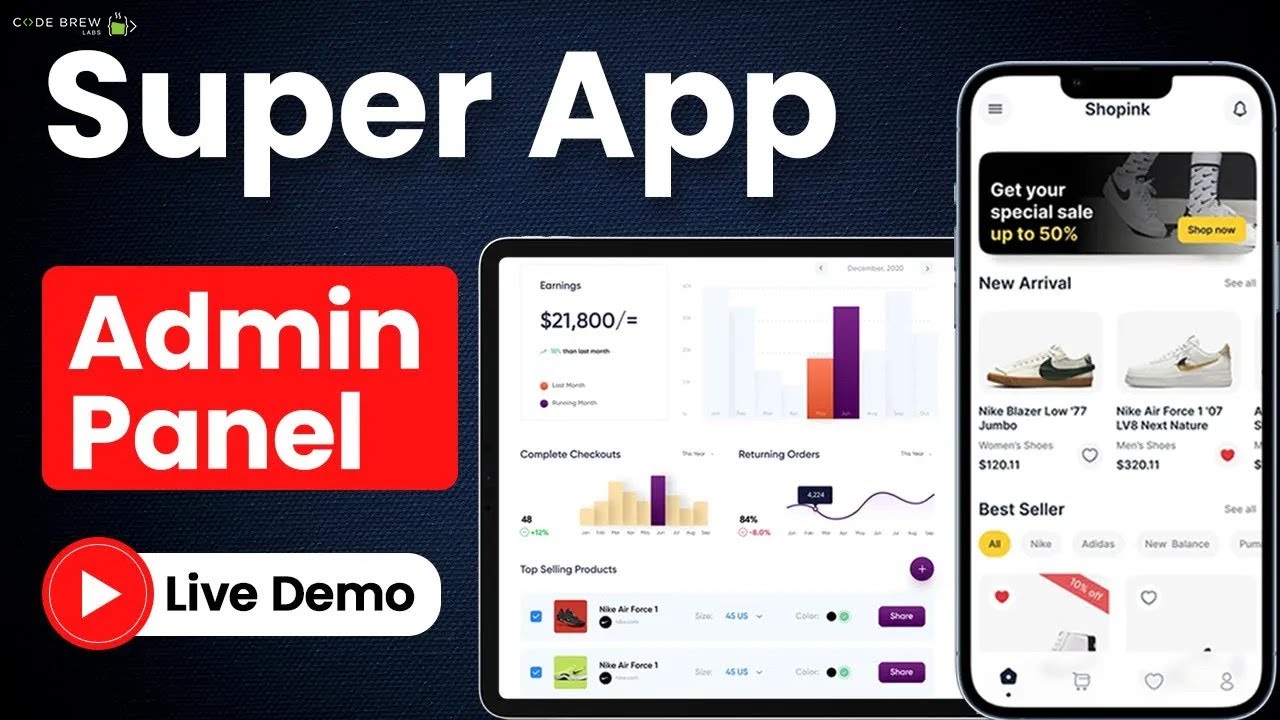 How to Create a Super App | Build a Multi Service App | Admin Panel | Live Demo