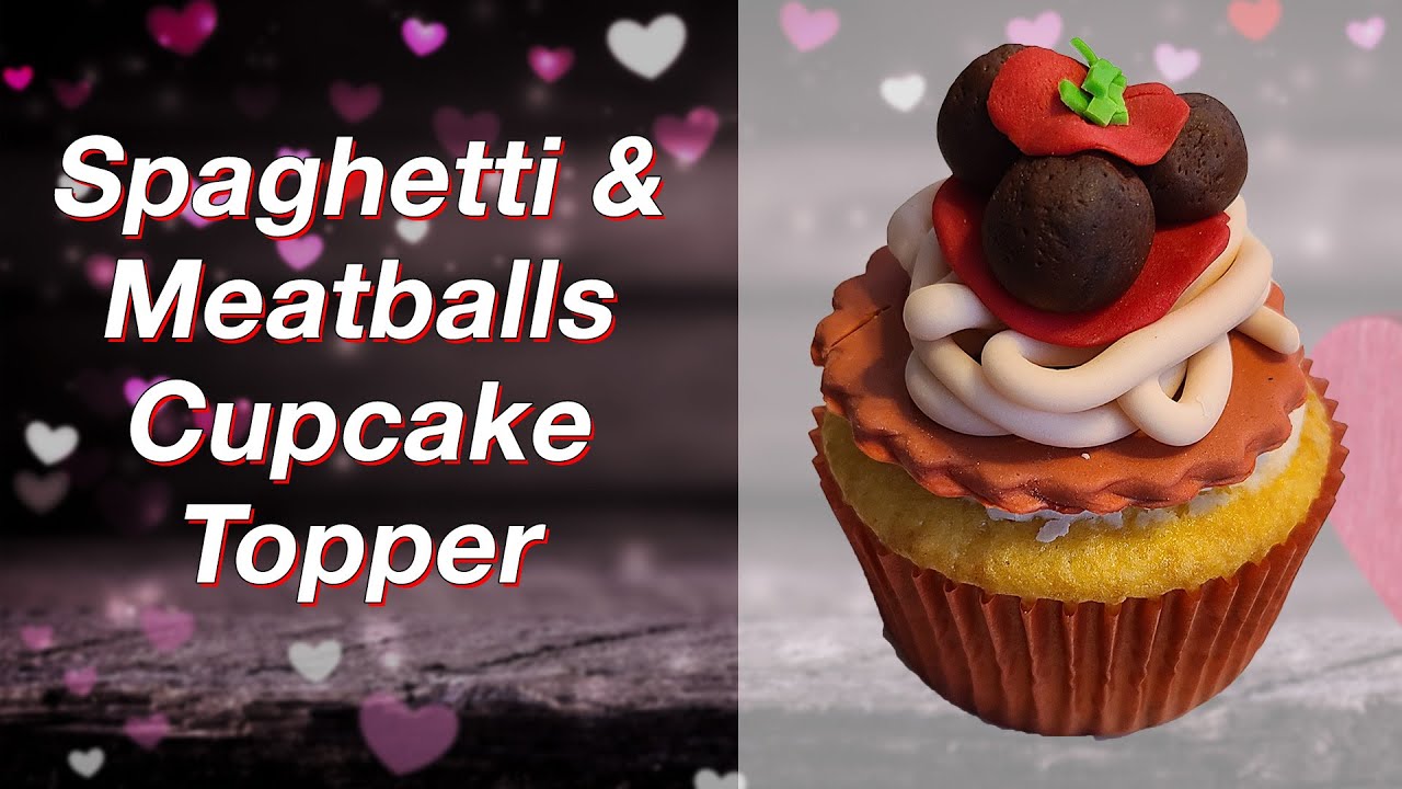 Delight your kids with simple to make spaghetti and meatball cupcake toppers.