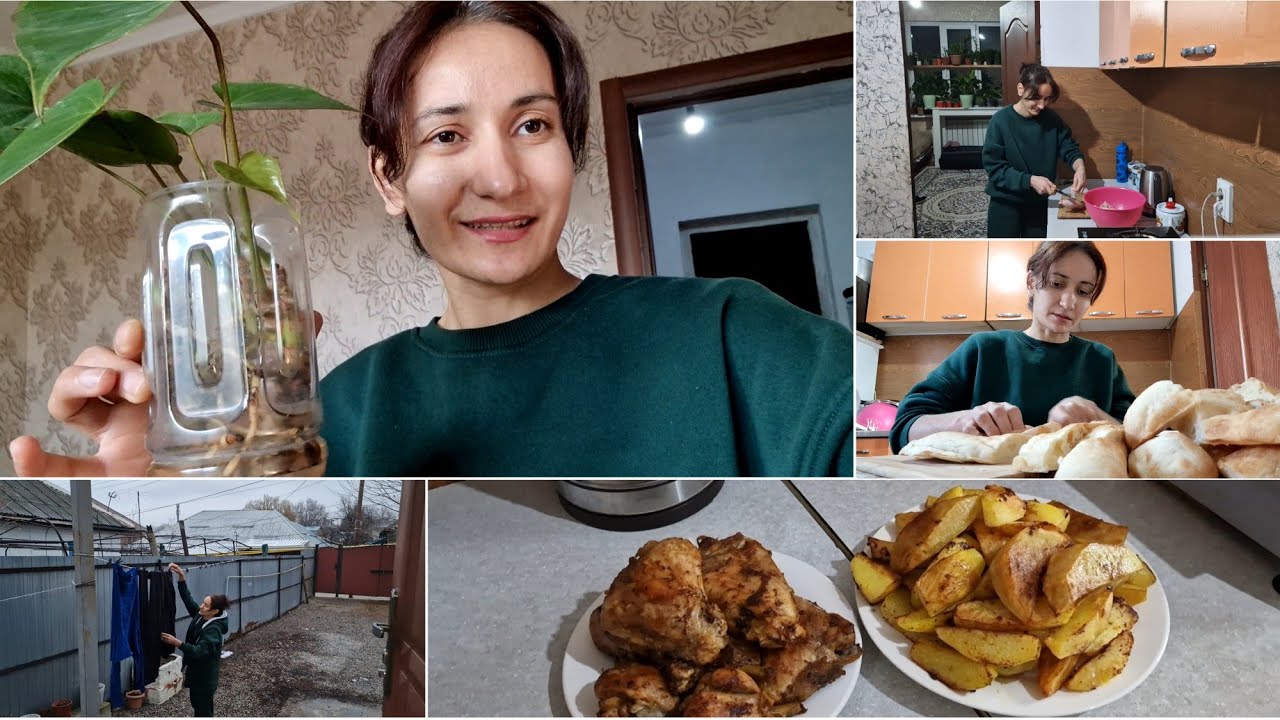 VLOG 🇰🇿 ANAMIN MƏNƏN İSTƏDİYİ NƏ OLDU ❤️  Axşam yeməyi qartoşka lı toyuq budu