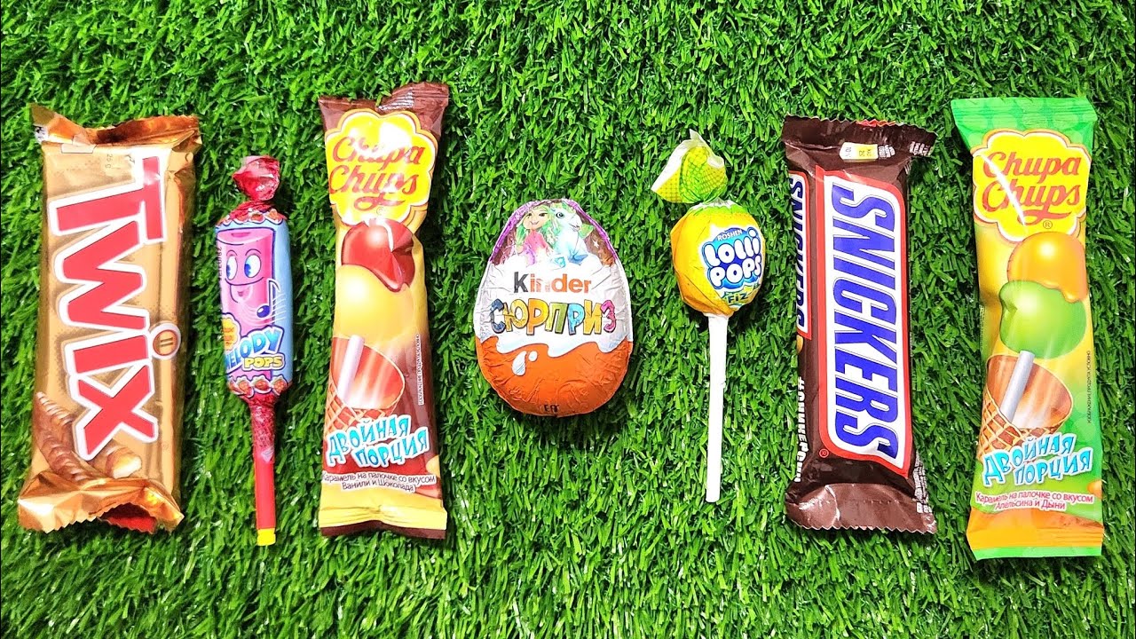 ASMR Most Popular Candys / some lots of colorful rainbow lollipop candy / unpacking chocolate eat