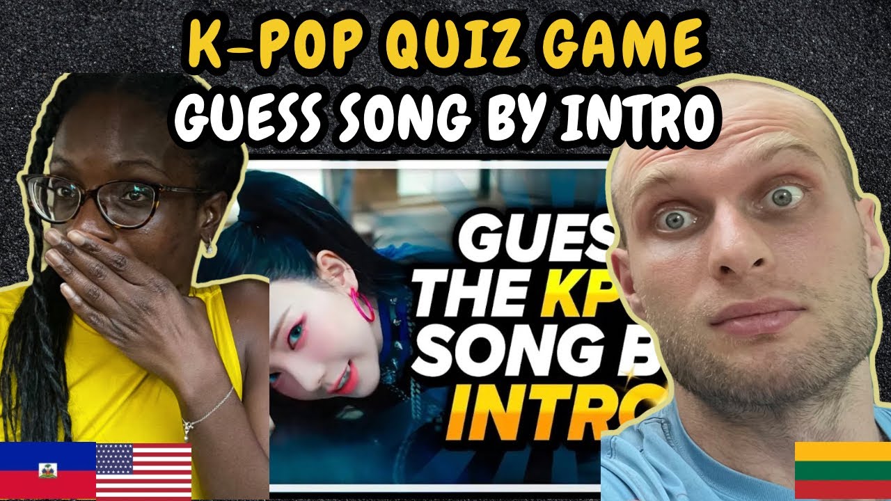 REACTION TO Can You Guess The KPOP Song By The INTRO? 🤔 | KPOP QUIZ GAME | FIRST TIME WATCHING