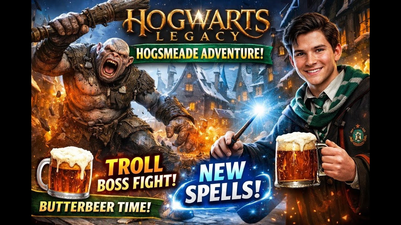 Hogwarts Legacy Gameplay | First Trip to Hogsmeade 🧙‍♂️ Troll Fight, Butterbeer & New Spells