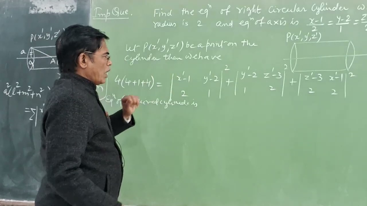Imp que on Right Circular Cylinder (BScI year)