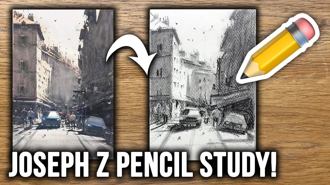 Watercolor to Pencil - Joseph Zbukvic Study ✏️
