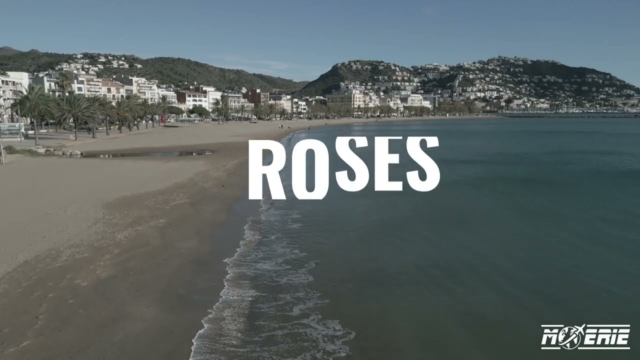 Roses Beach Spain by drone 4k nov 2022