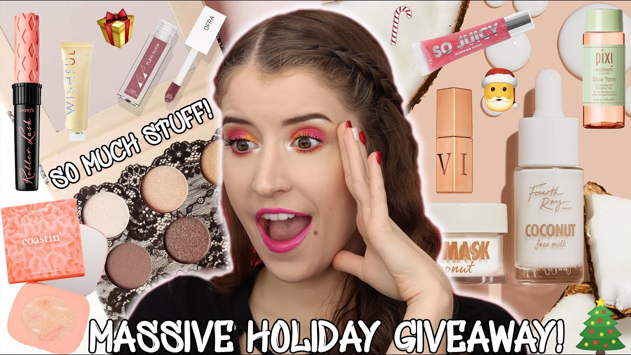 HUGE HOLIDAY GIVEAWAY 2020 😱 MAKEUP, SKINCARE, HAIRCARE & MORE! 🎁