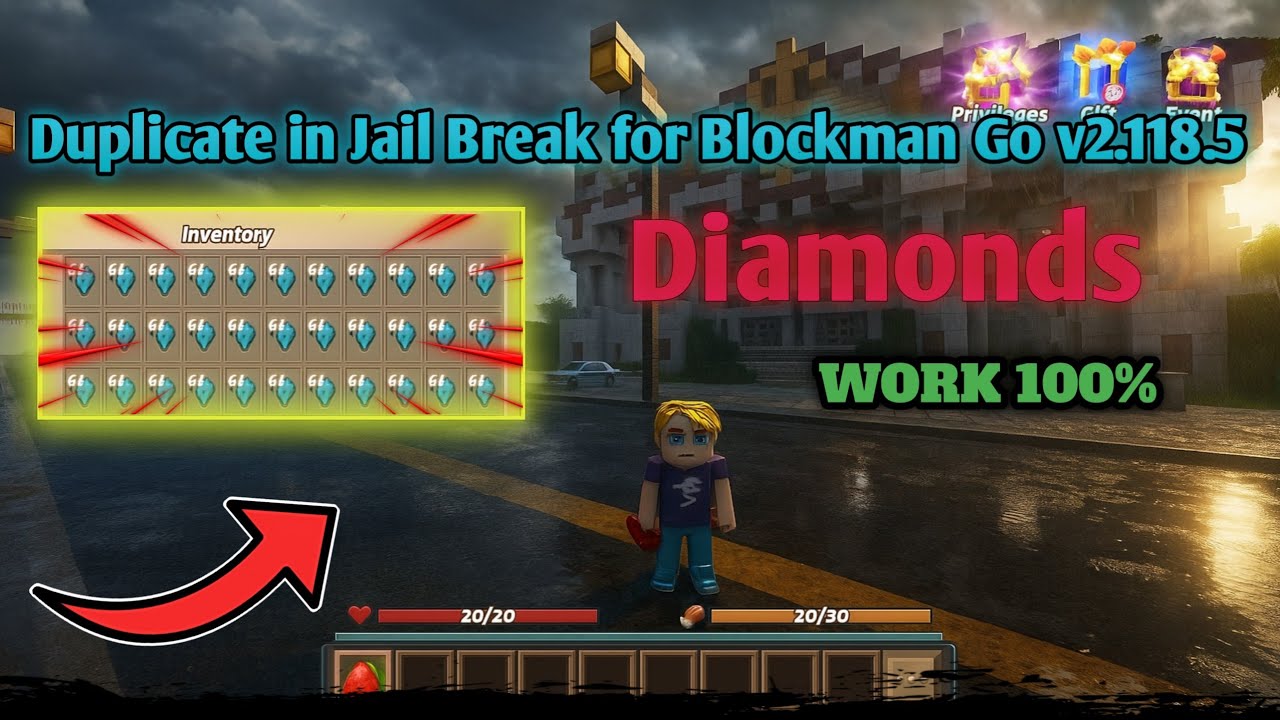 Blockman Go v2.118.5 - Work Duplicate diamonds in Jail Break 