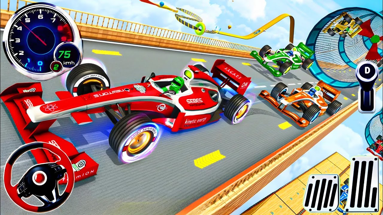 Formula Car Racing Stunts 3D - Impossible Car Mega Ramp Simulator 2024 - Android GamePlay