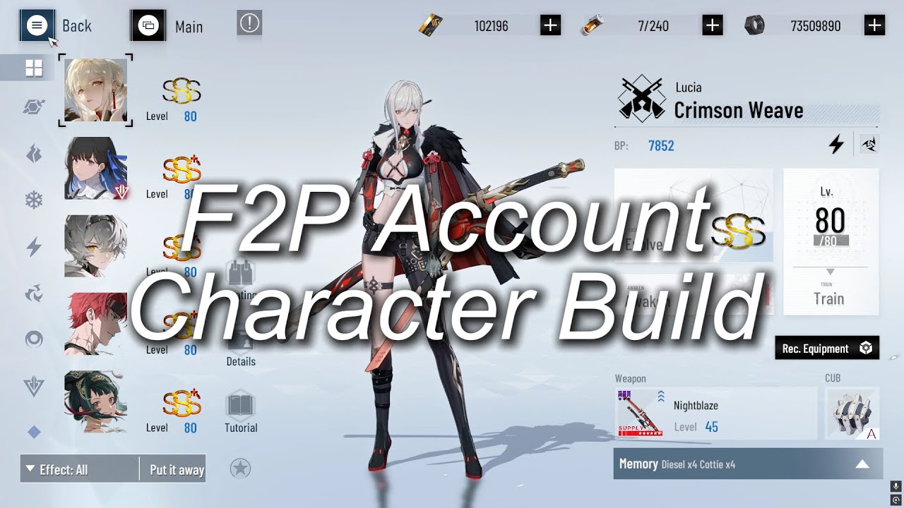 Punishing Gray Raven (Global) Alpha Crimson Weave (Free) SSS Rank Character Build F2P Account #pgr
