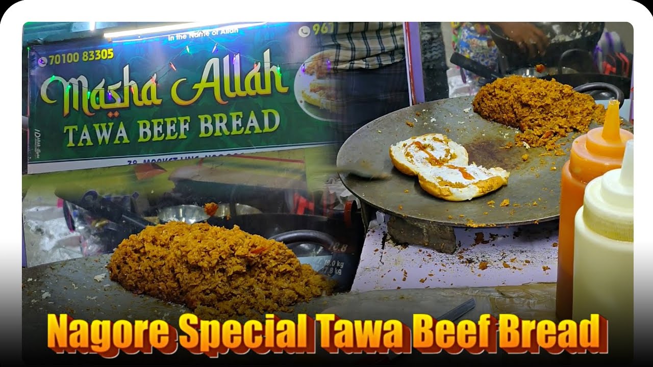 Nagore Famous Street Food TAWA BEEF BREAD 🤯 Nagar Dargah Opposite‼️#sayilivlogs #nagore #beef 