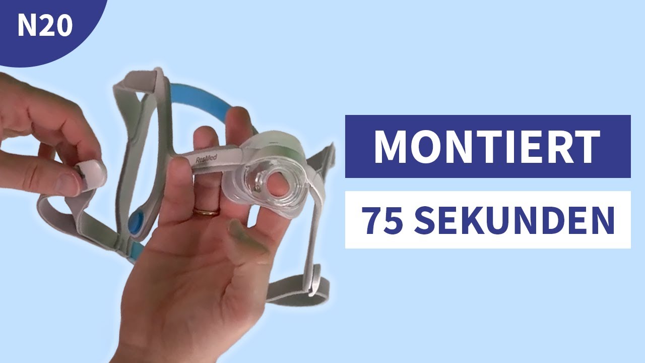 ResMed AirFit N20 CPAP Nasenmaske: Zusammenbauen in [75] Sekunden [Schritt-f&uuml;r-Schritt Anleitung]