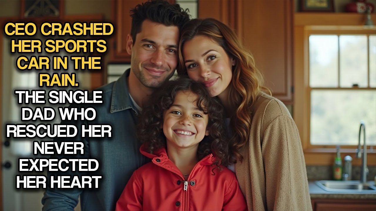 CEO Crashed Her Sports Car In The Rain. The Single Dad Who Rescued Her Never Expected Her Heart