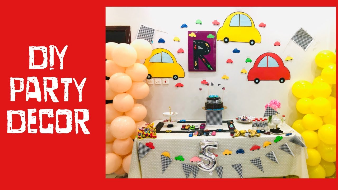 DIY birthday party decor ideas for boys/ car themed birthday party / diy party ideas