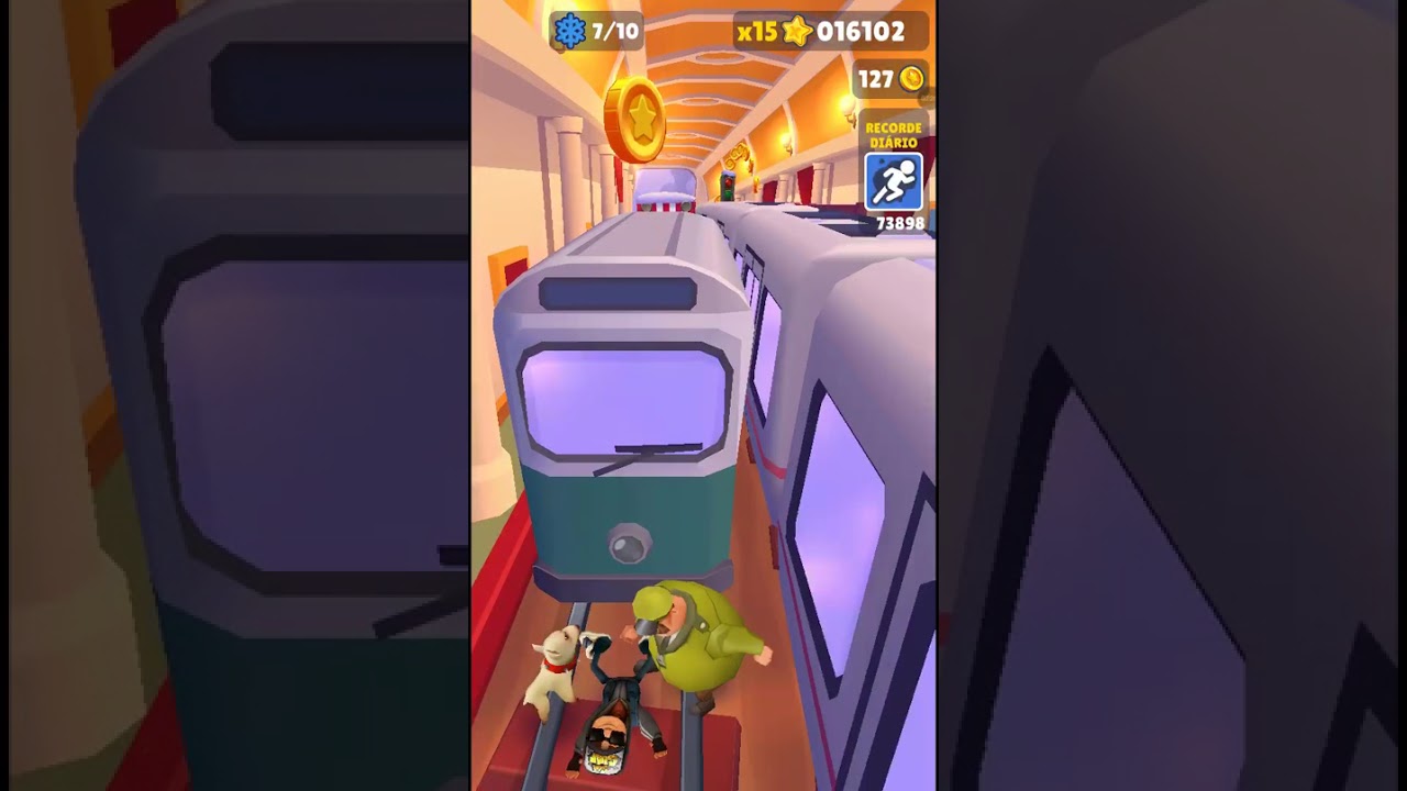 A parte 3 de subway surfers tentando conseguir 400 moedas infelizmente não consegui😭😭😭😭