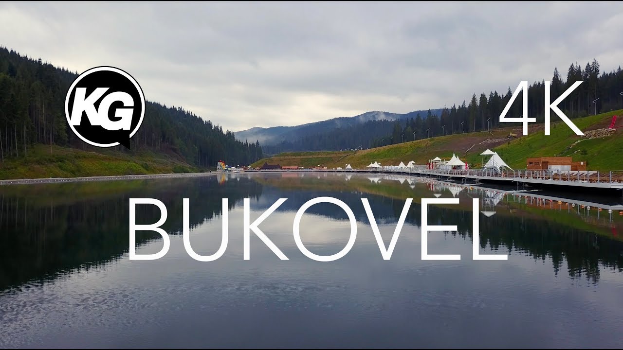 Буковель осенью. Горы Карпаты. Украина. Видео 4K.