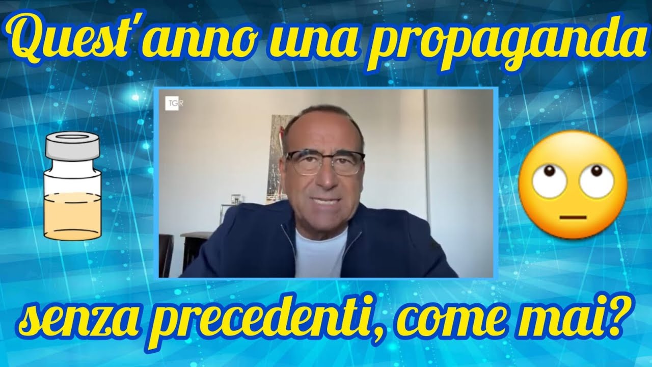 Carlo Conti consiglia il vaccino antinfluenzale!