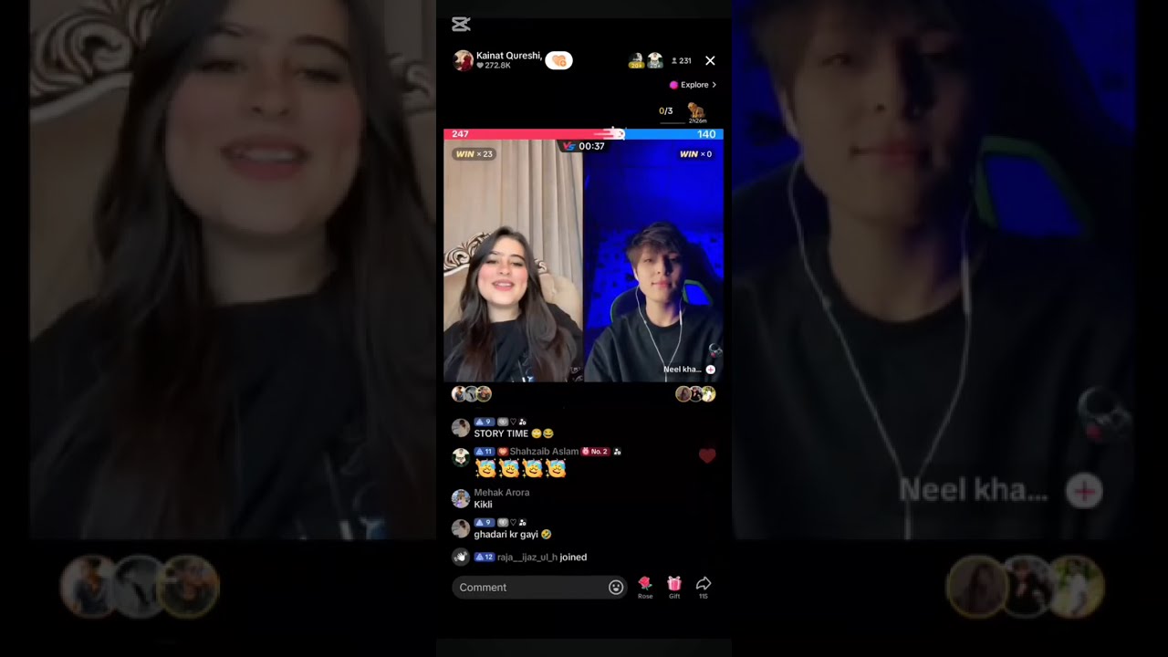 Kainat Qureshi tiktok live matches with Neel khan💗#kainatqureshi #tiktoklive