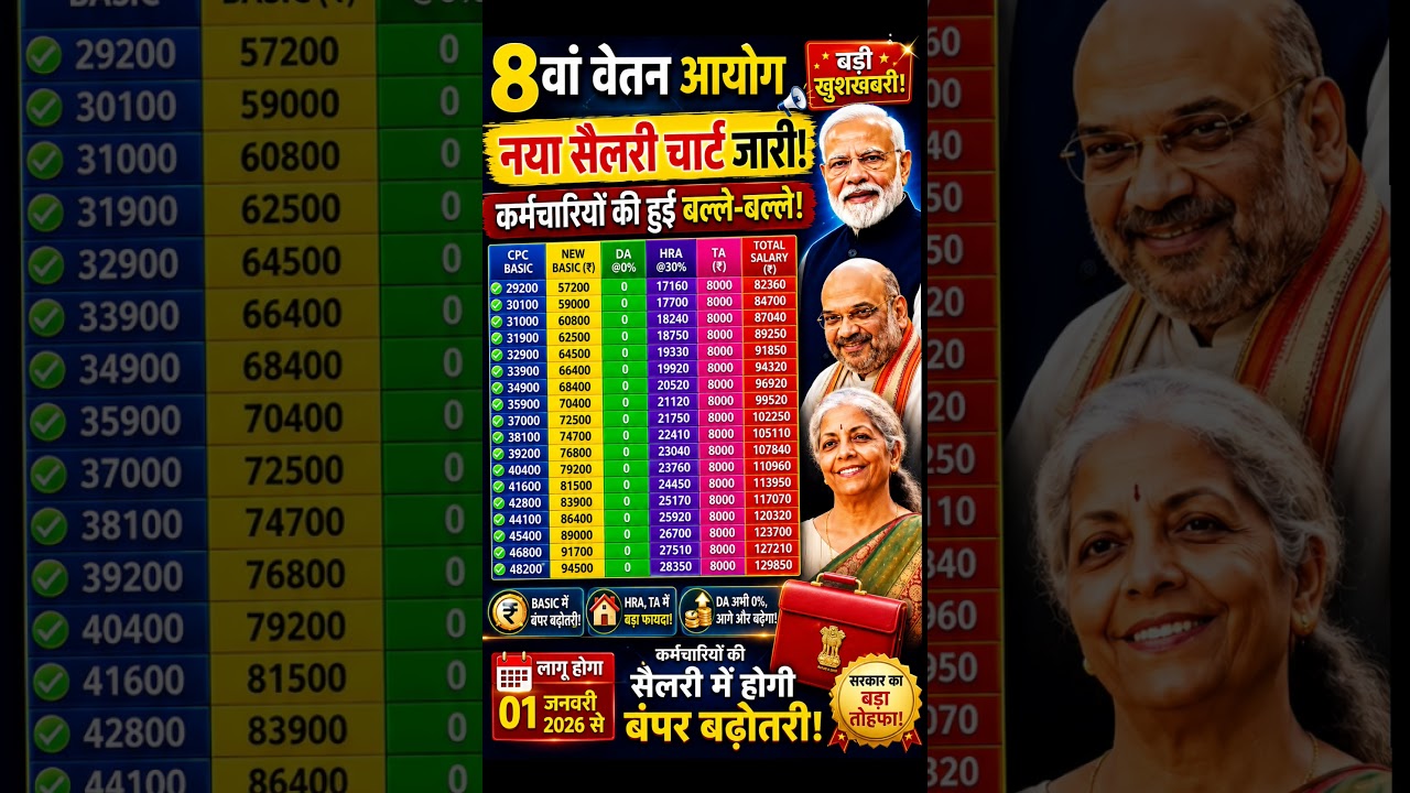 8th cpc Basic Salary Hike latest Update #8thpaycommission #salary #ops #eps