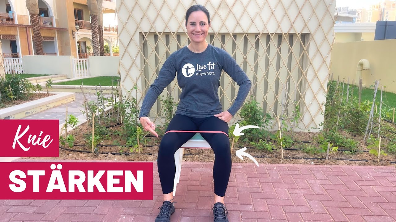 Stärke deine Oberschenkel + Knie mit Theraband | im Sitzen