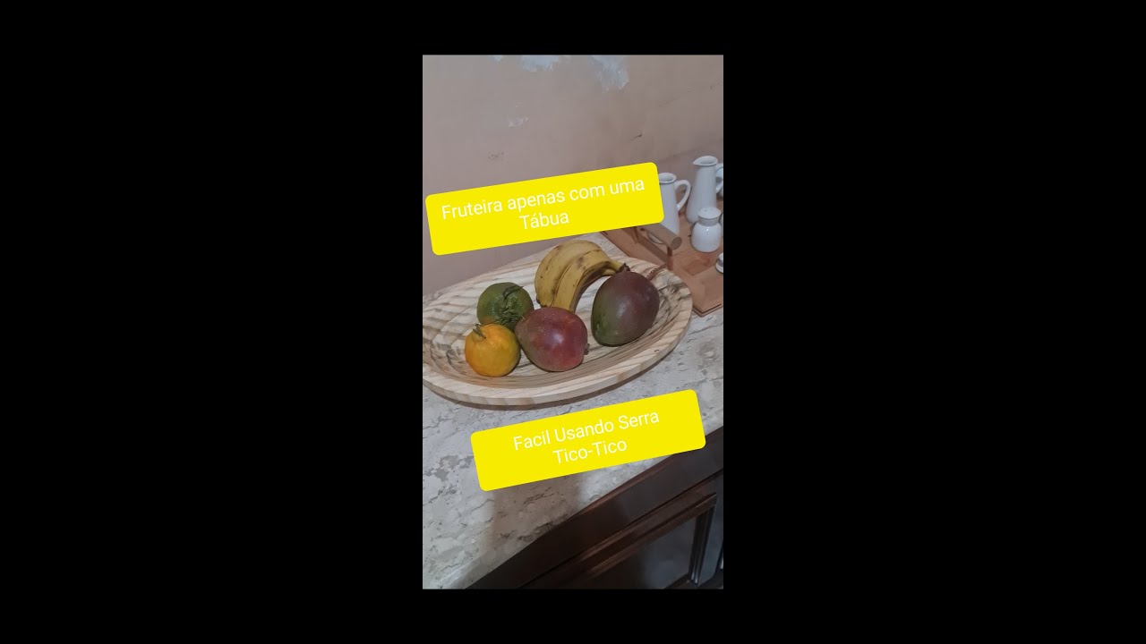 Fruteira de Madeira Com 1 Tábua. Passo a Passo