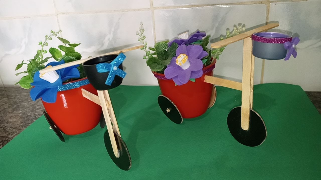 BICICLETA FEITA COM POTE DE EXTRATO DE TOMATE - SUPER LINDA