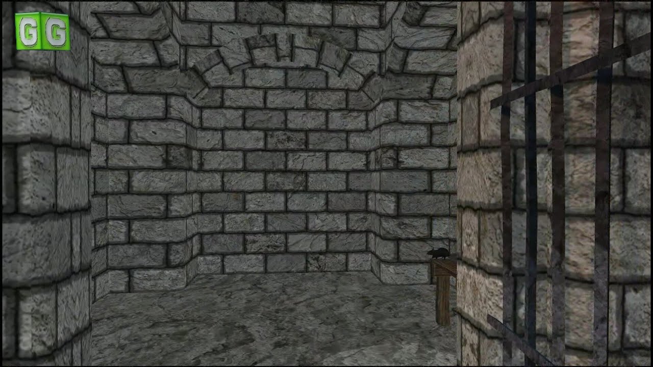 Dungeon door will open and go inside - green screen - free use