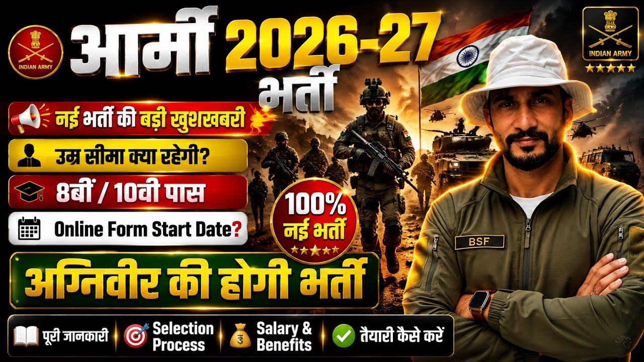 Army Agniveer Vacancy 2026 Notification Update | Age Limit, 10th Pass, Selection Process