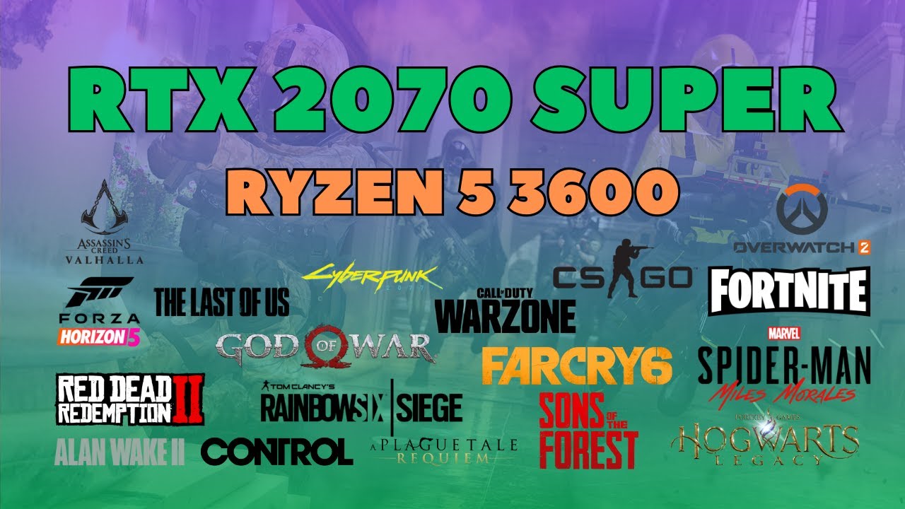 RTX 2070 Super + Ryzen 5 3600 // 15 Game Test (2024) // 1080p