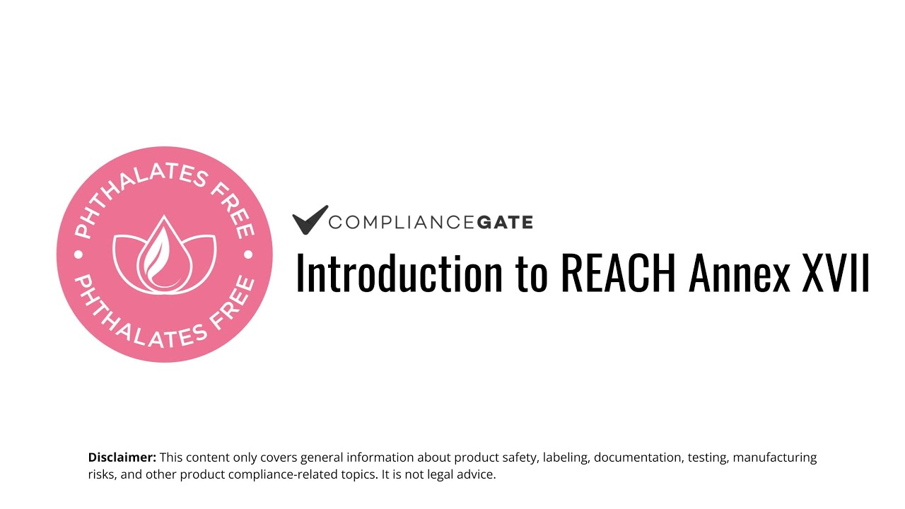 Introduction to REACH Annex XVII