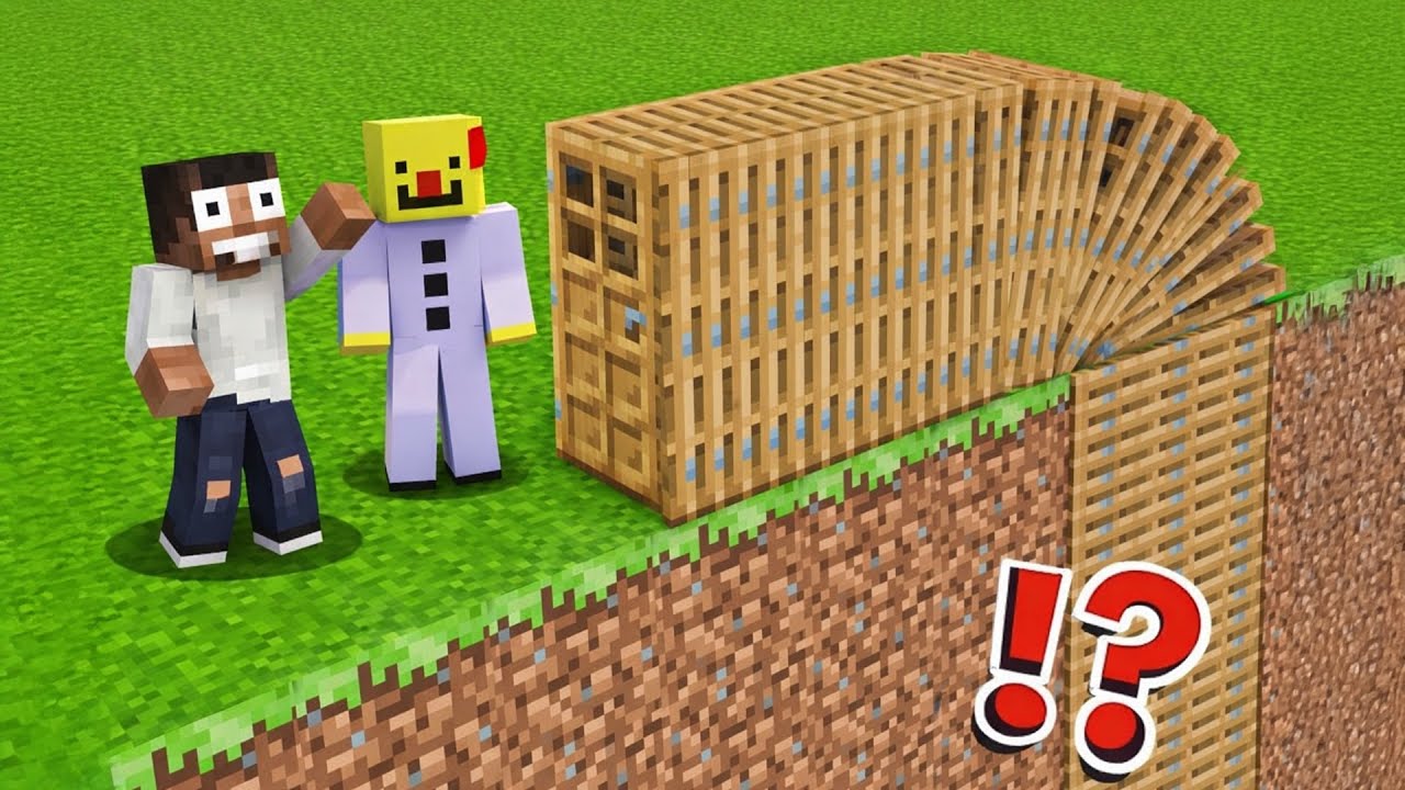 Minecraft, We found a UNDERGROUND LONGEST DOOR || Minecraft Mods || Minecraft gameplay