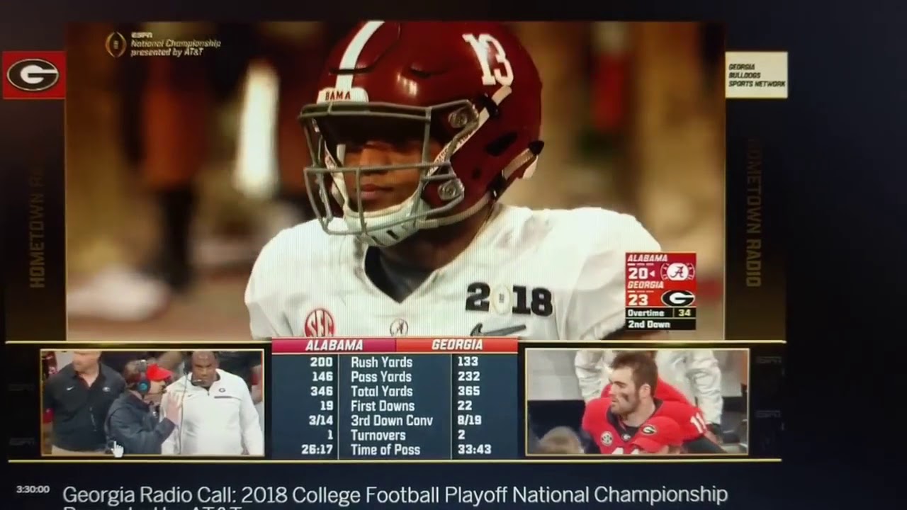 UGA radio gets instant karma. Alabama vs Georgia National Championship