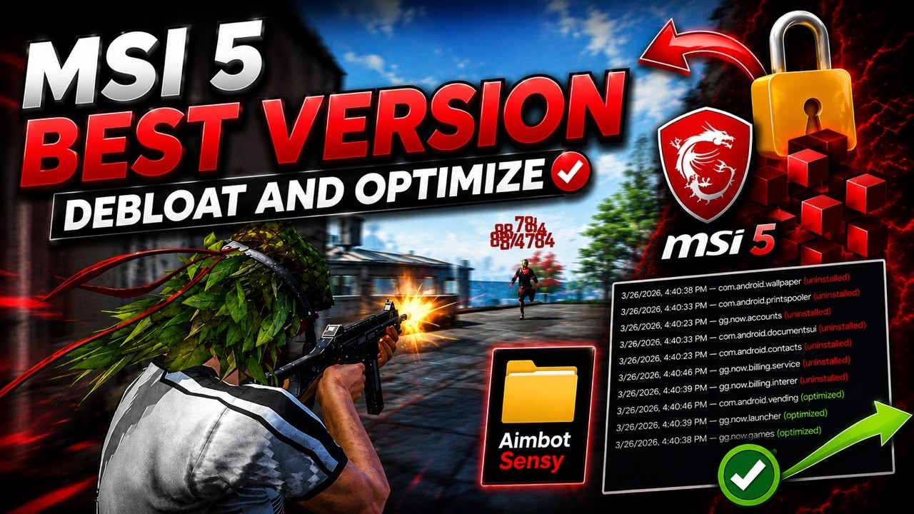 MSI APP PLAYER optimization DEBLOAT AND BEST SENSY PACK 🔥🔥