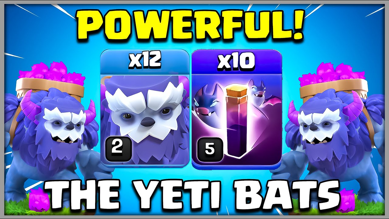 POWERFUL TH12 Attack | YETI BATS SPELL Attack Strategy!! Coc