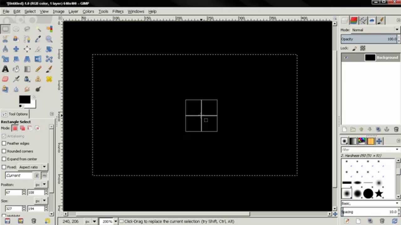 Rectangle Select Tool PART 1 - GIMP 2.8 Beginners' Guide ep24