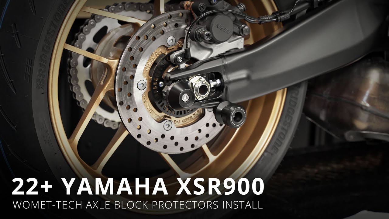 How to install a Womet-Tech Axle Block Protector on a 2022+ Yamaha XSR900 by TST Industries
