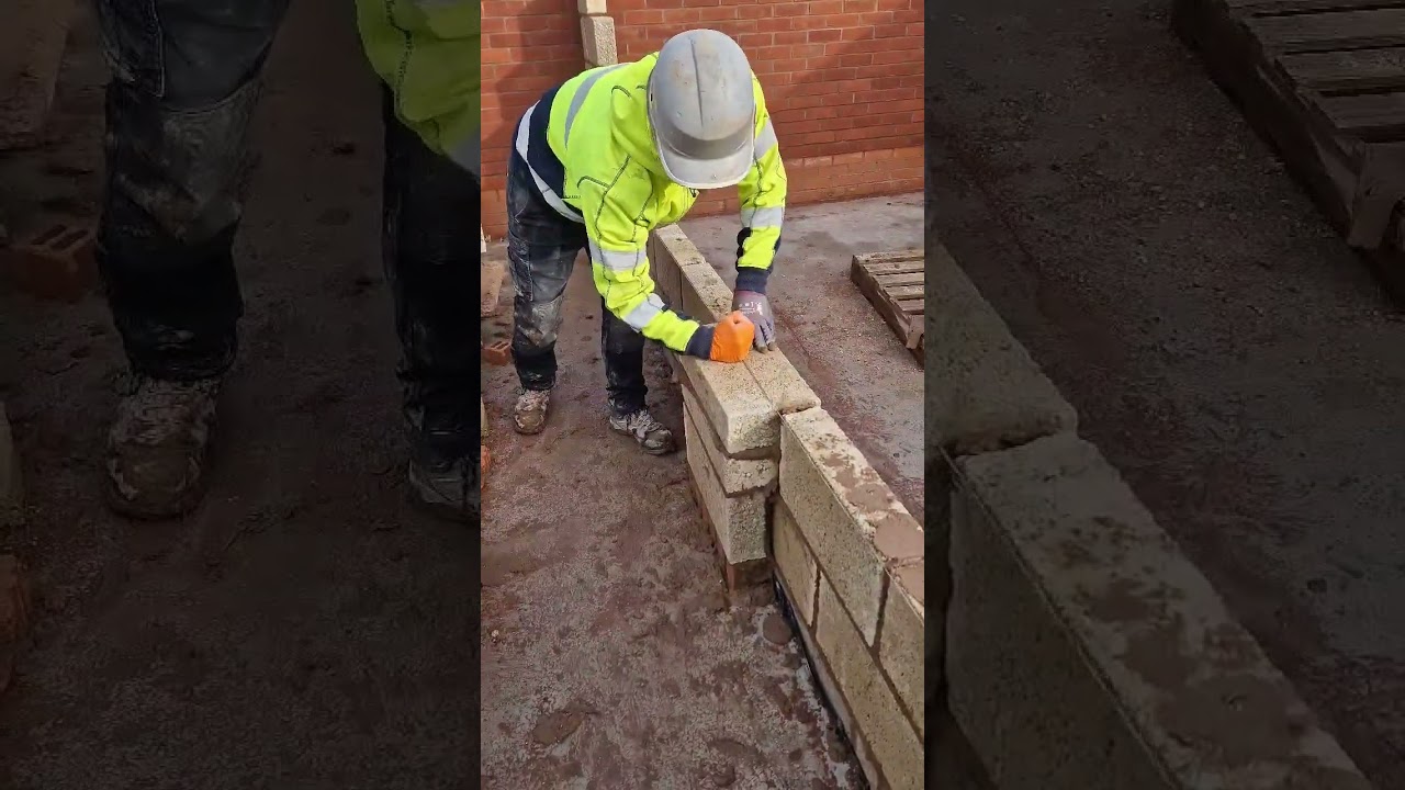 Building Block Pillar #bricklaying #bricklayer #construction