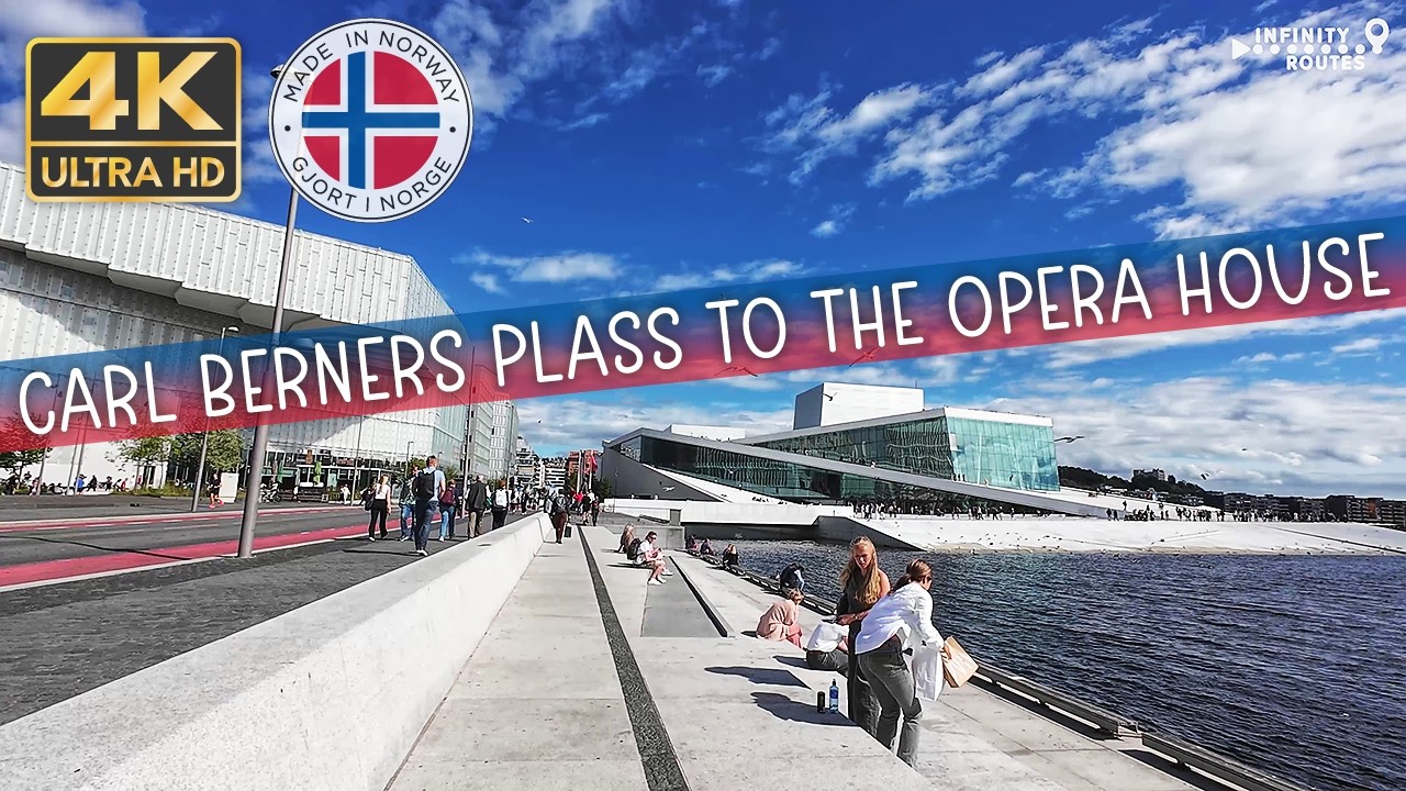 🌥️🚶Oslo City Walk: from Carl Berners plass to Akershus festning/The Opera House  (4K, 60fps) #norway