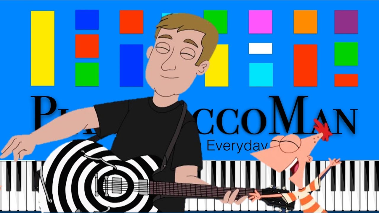 Phineas and Ferb - Backyard Hodge Podge Slow EASY Medium 4K Piano Tutorial