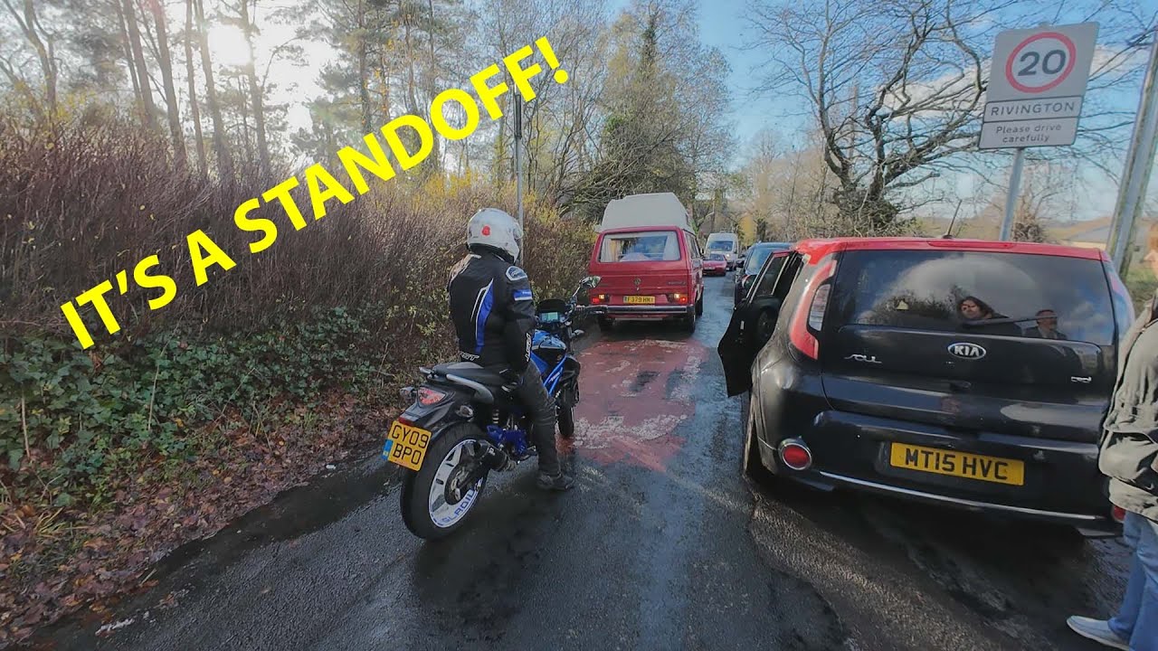 A bit of traffic trouble on way to Rivington Barn! Sunday Ride out.