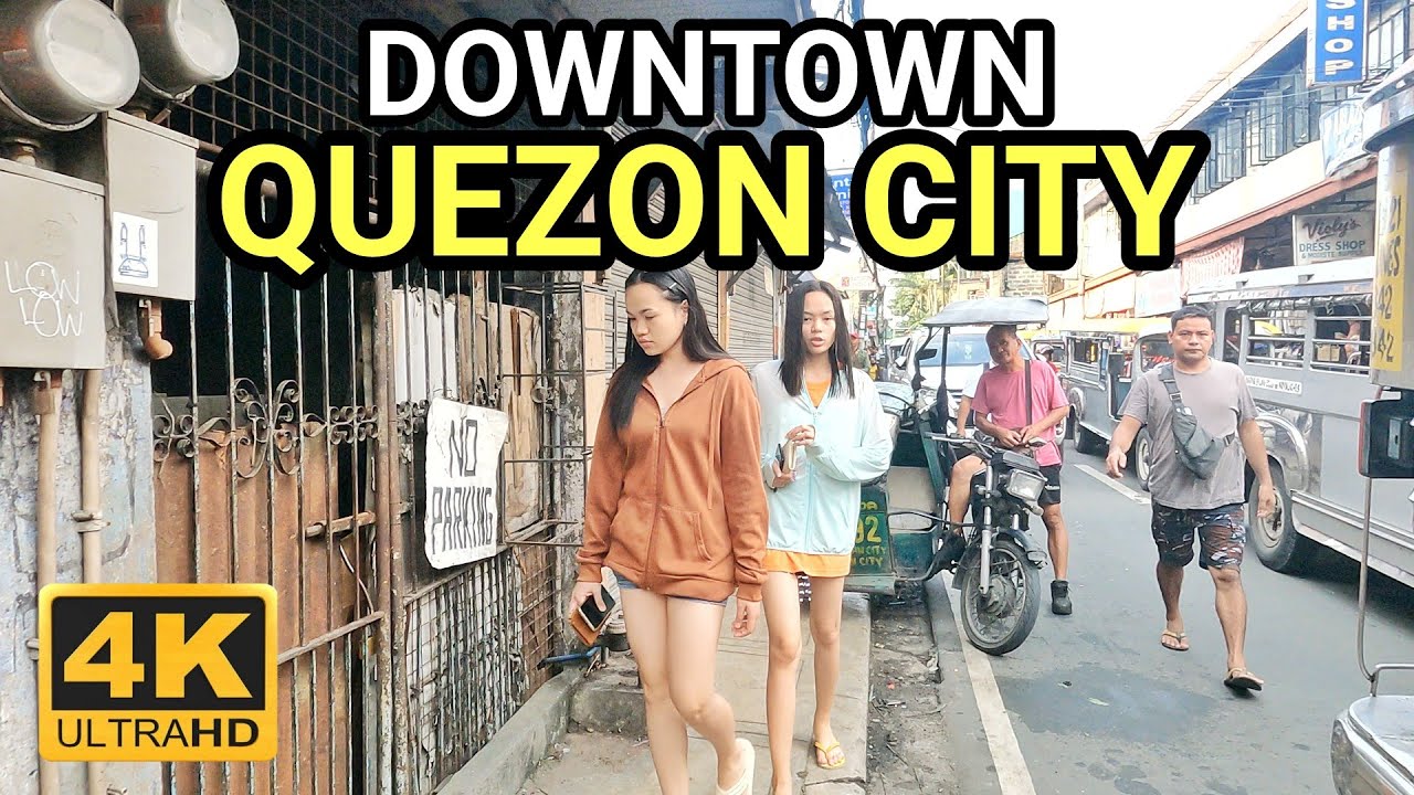 DOWNTOWN QUEZON CITY | WALKING BUSY FAMOUS STREET in NOVALICHES PROPER PHILIPPINES [4K] 🇵🇭