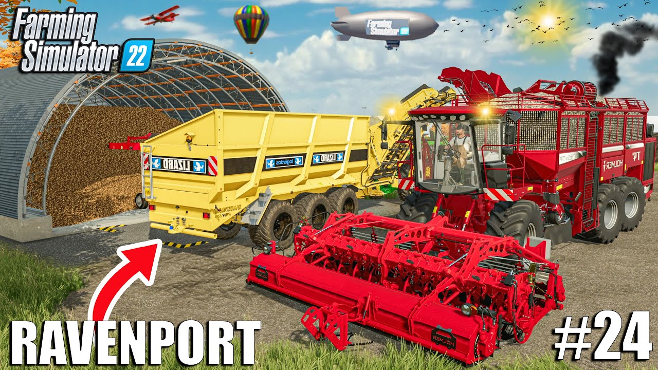 Harvesting PARSNIPS with CUSTOM HOLMER | Ravenport #24 | Farming Simulator 22