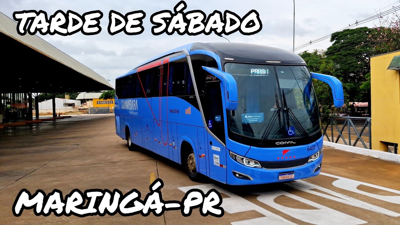 TARDE TRANQUILA NA RODOVIÁRIA DE MARINGÁ-PR | MOVIMENTAÇÃO DE ÔNIBUS DAS  