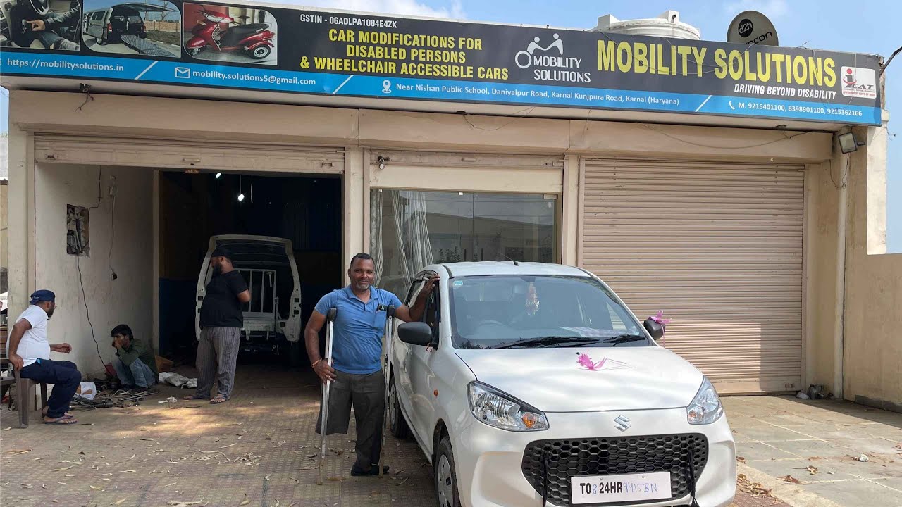 Hand Control Car Modifications for Physically Challenged. Alto K10 modified PWD DRIVING without LEGS