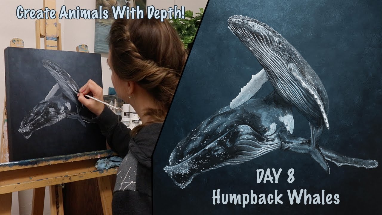 Adding Depth to Your Painting | How to Paint Whales Day 8 of 31 Animals in 31 Days