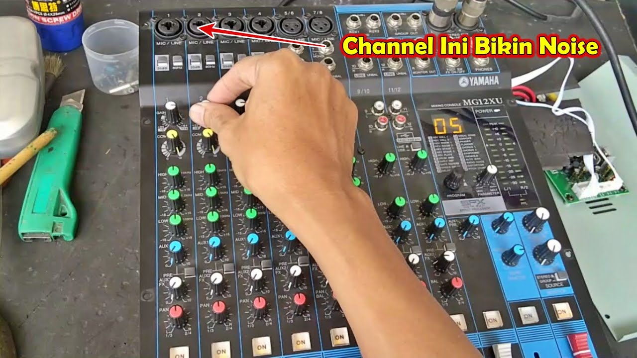 Servis Mixer Yamaha MG12XU Rusak Noise