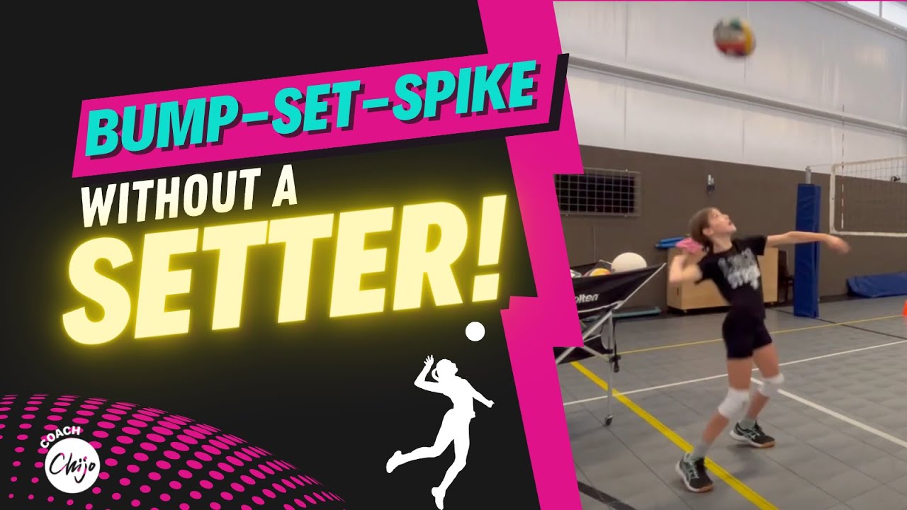 Bump-Set-Spike WITHOUT a Setter? #volleyball #volleyballdrills #vollyball #volleyballgame #spiking