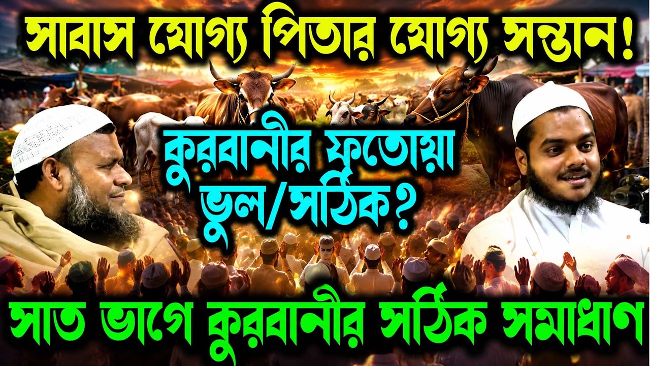 সাত ভাগে কুরবানী! বাবার দেওয়া ফতোয়ার জিম্মাদারি নিজেই নিলেন ছেলে আব্দুল্লাহ বিন আব্দুর রাজ্জাক